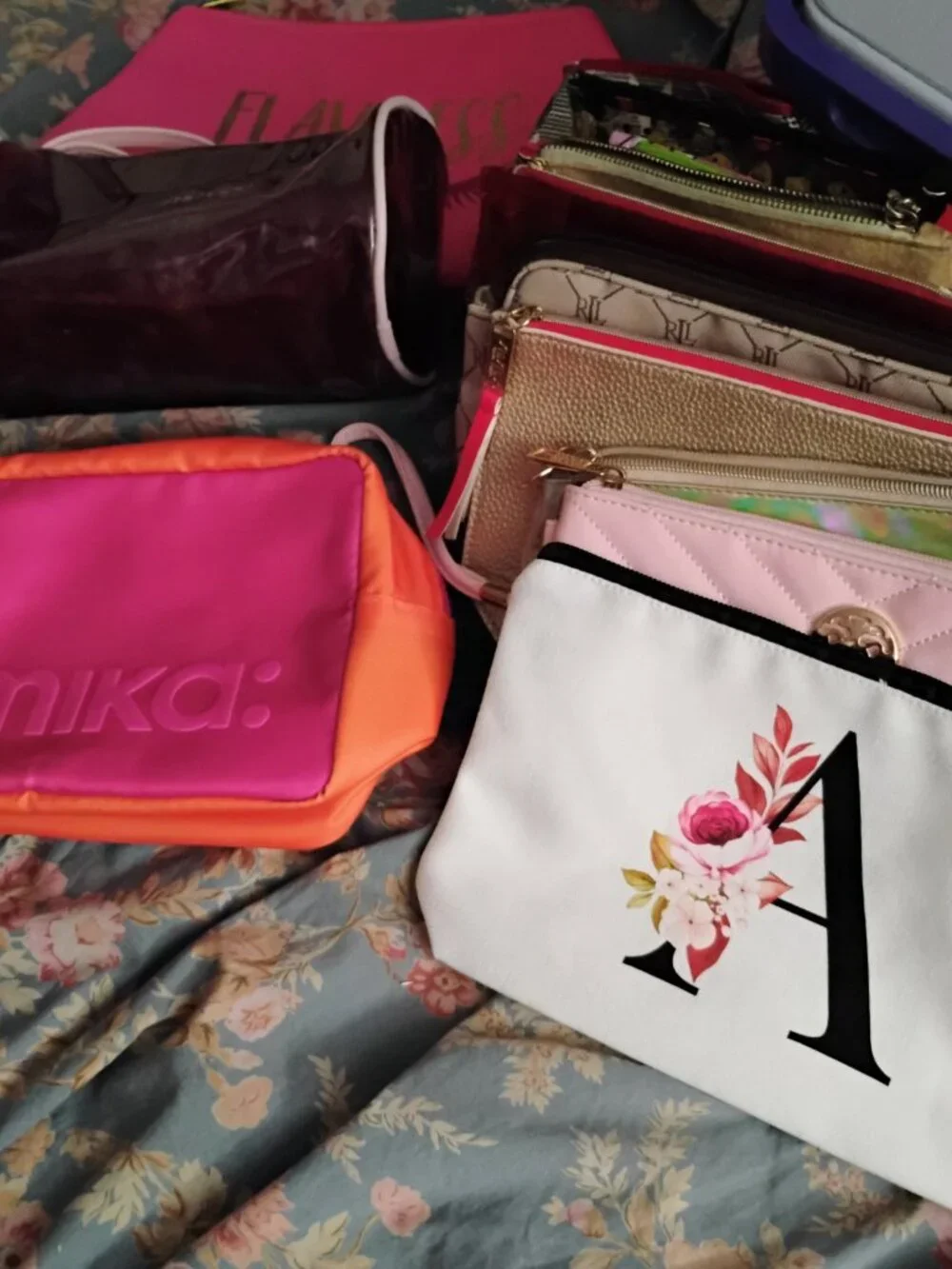 Lot of 14 Assorted Makeup Bags